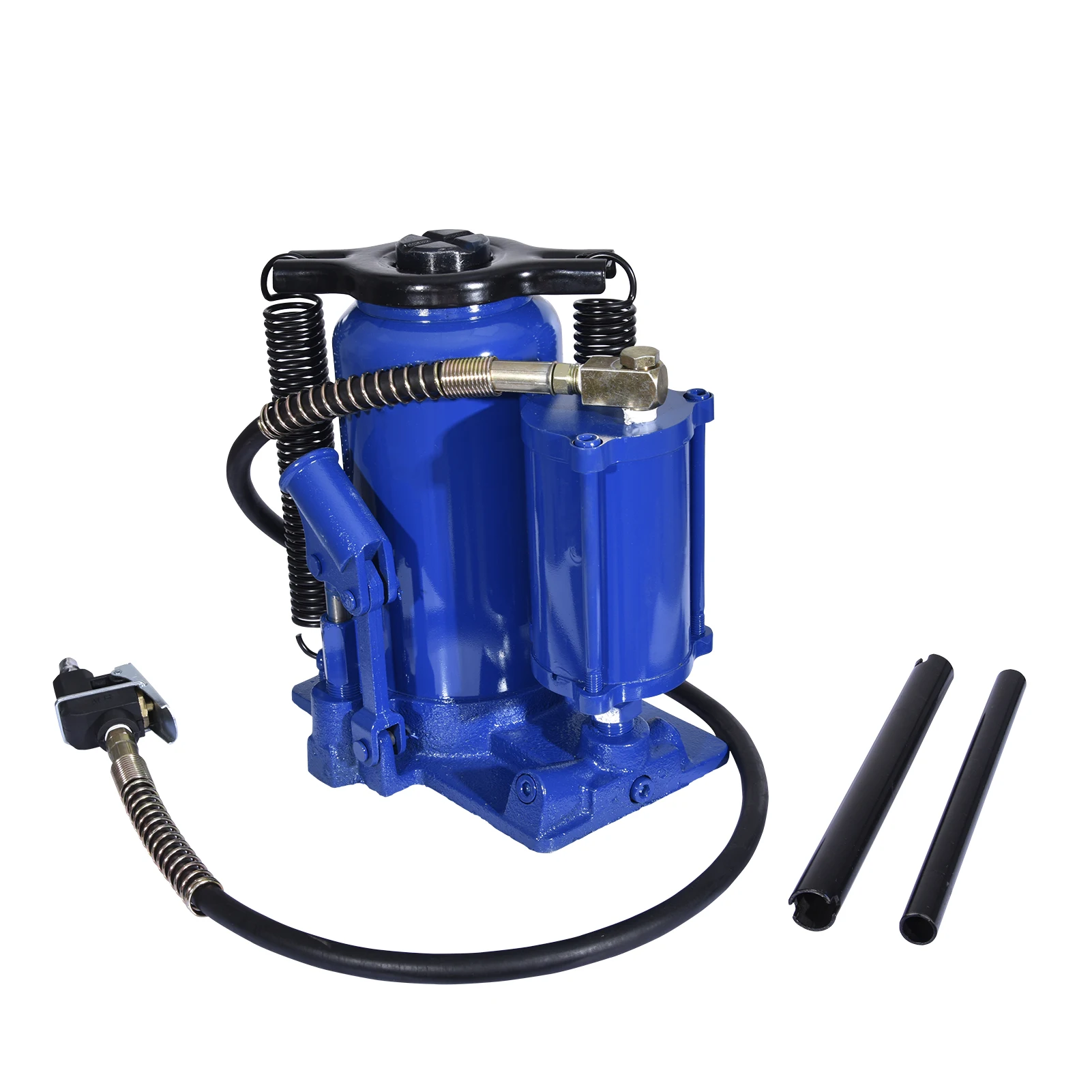 20Ton vertical hydraulic pneumatic top blue detachable handle for manual lifting of steel structure jack