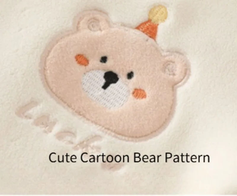 Baby-Fleece-Cardigan, weiche, warme Jacke mit Druckknöpfen und niedlichem Bären-Patch, Unisex-Oberbekleidung für Kleinkinder, perfekt für Herbst und Winter, 9 Monate bis 3 Jahre – Detail 12