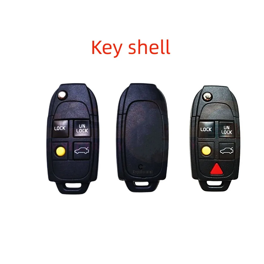 

Keychannel 4 5 Button Car Replacement Uncut Flip Remote Key Shell Fob Case for VOLVO S60 S80 V70 XC70 XC90 Spare Key Shell