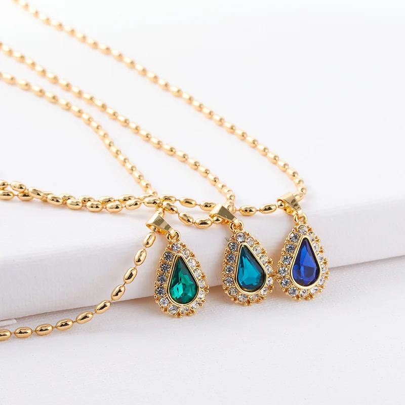 Withered European And American Retro Minimalist Vintage Style Water Droplet Necklace Jewelry Necklace Necklaces For Women