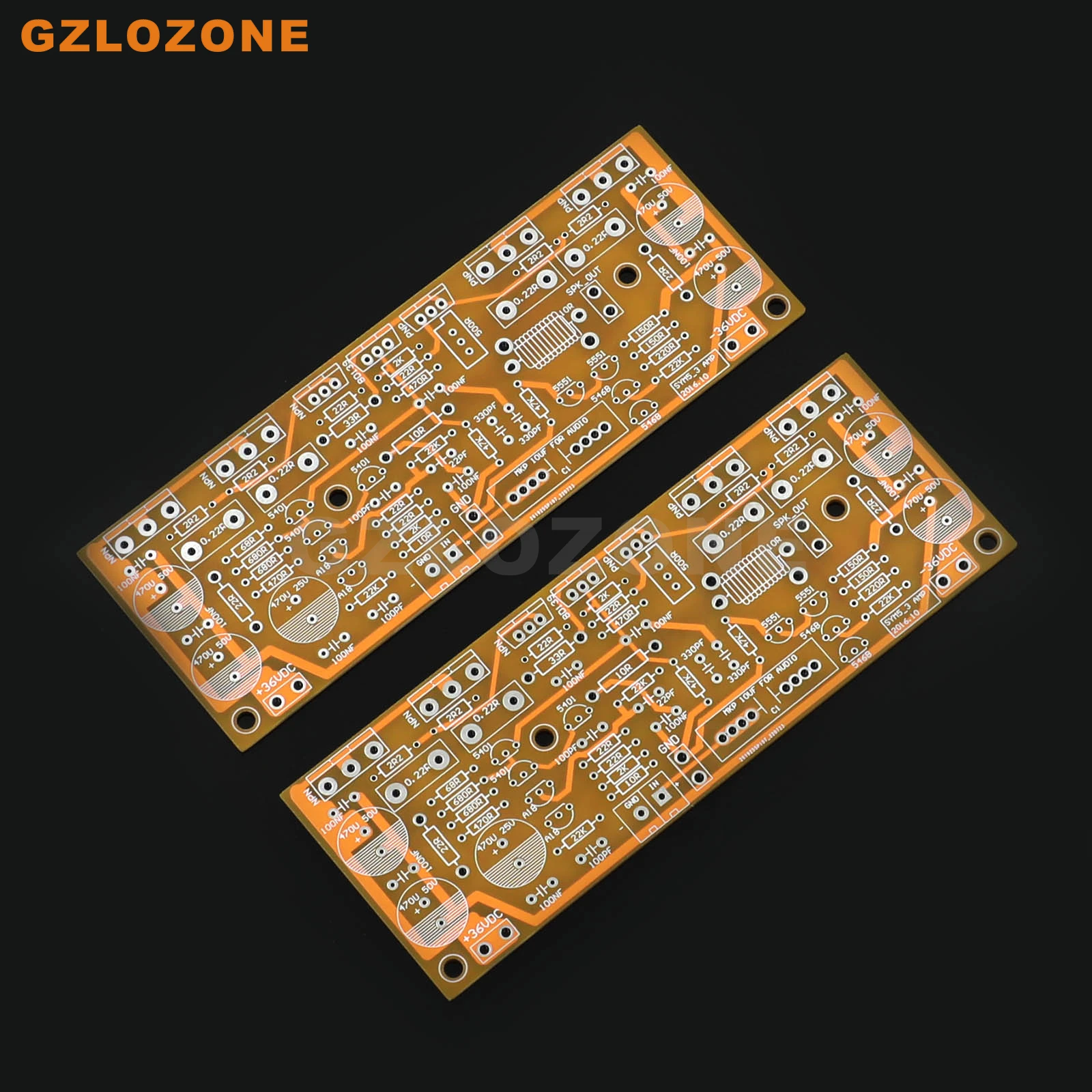 2 CH SYM5-3 High Bias Class AB Power Amplifier Bare PCB Base on Symasym5-3 Amplifier