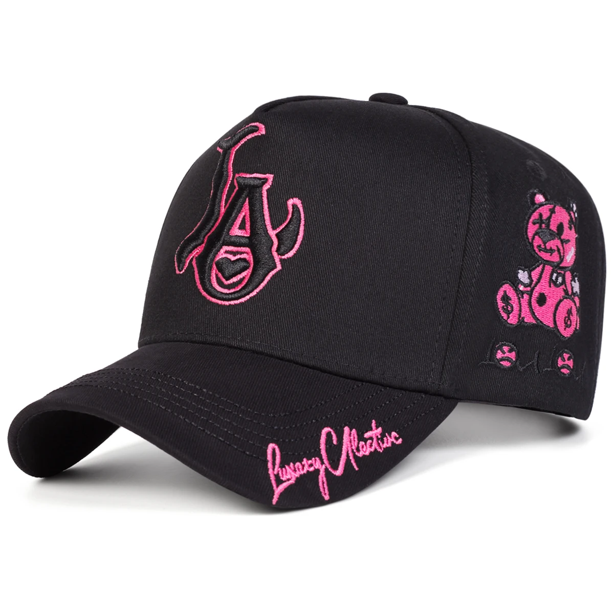 Gorras de Béisbol Bordadas Unisex LA Love, Gorras Casuales Ajustables para Primavera y Otoño, Gorra Deportiva con Protección Solar