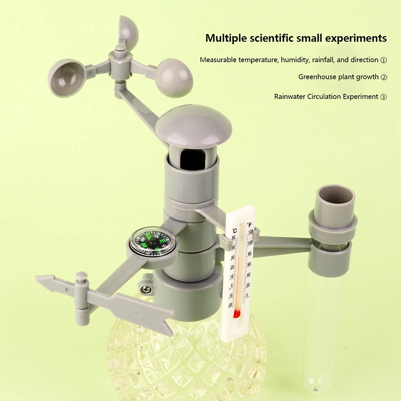 Stazione meteorologica per studenti modello di assemblaggio fai da te scienza per bambini esperimento biologico giocattolo scienza educativa e prodotti giocattolo educativi