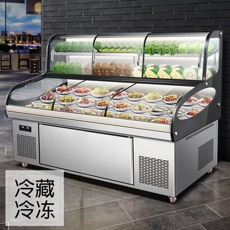 Three Temperature and Three Control Steps, Ordering Cabinet, Cabinet, Refrigerated and Fresh-keeping Mingfang Hotel Set Table