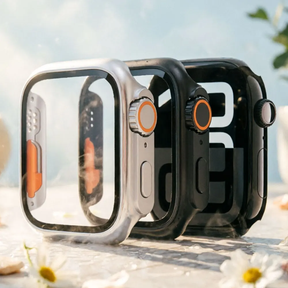 Change To Ultra Case For Apple Watch 44mm 45mm 41mm 40mm 42mm 38mm Screen Protector Cover Bumper iWatch 9 8 7 SE 6 5 4 3 2 1