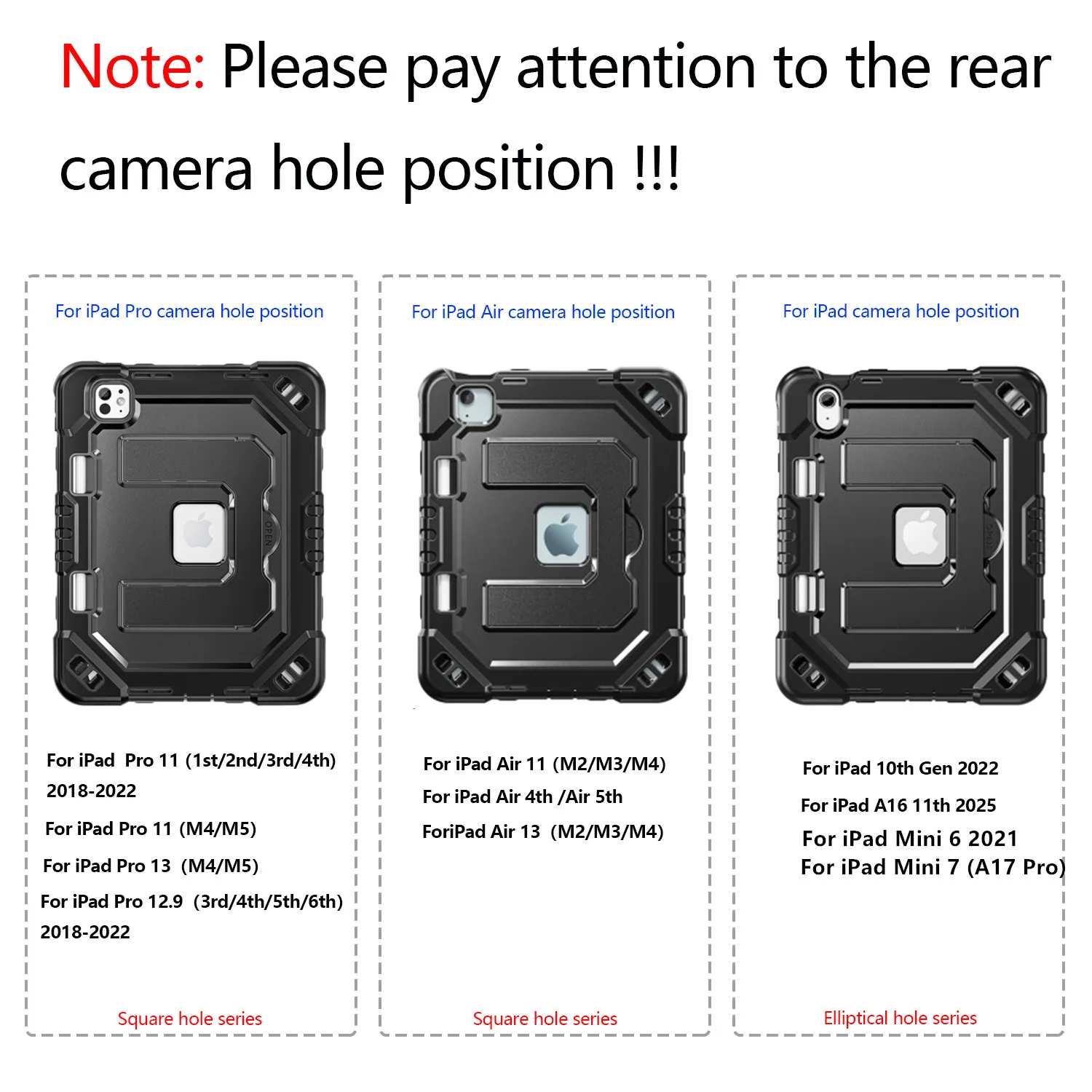 LFOIQN Heavy Duty Case For iPad Air 5th 6th 12th 11th iPad Pro 11 12.9 13 Air 11 M4 10th Gen 10.9 Mini 7 6 8.3