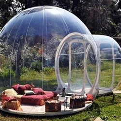 Outdoor Camping Inflatable Bubble Tent Large DIY Home House Backyard Camping Rain and Windproof Cabin Bubble Transparent Tent
