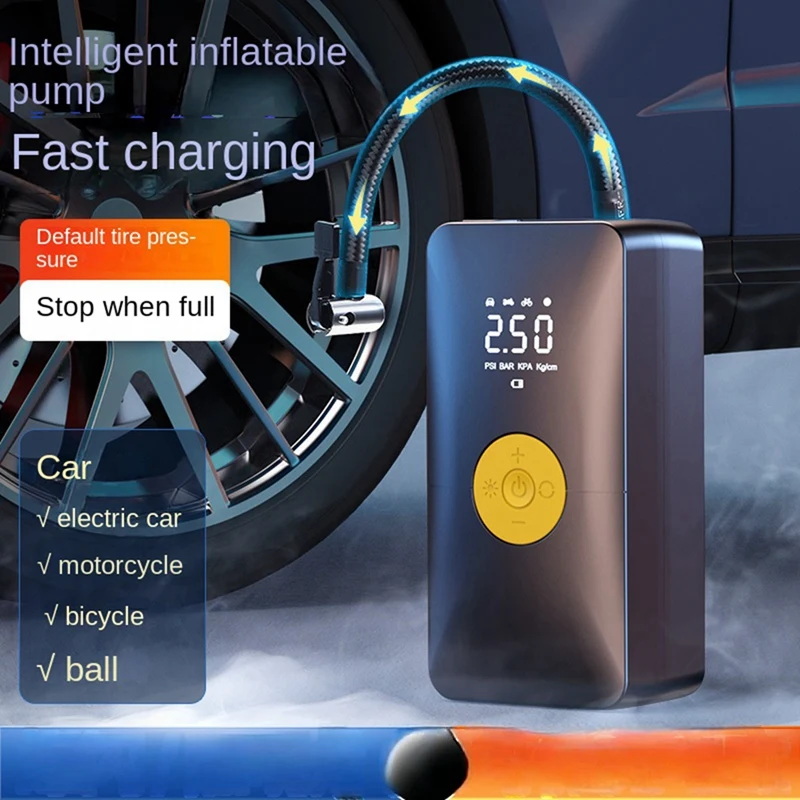 

Rechargeable Air Pump Tire Inflator Digital Cordless Car Tire Inflator Fit For Bicycle Ball Inflator