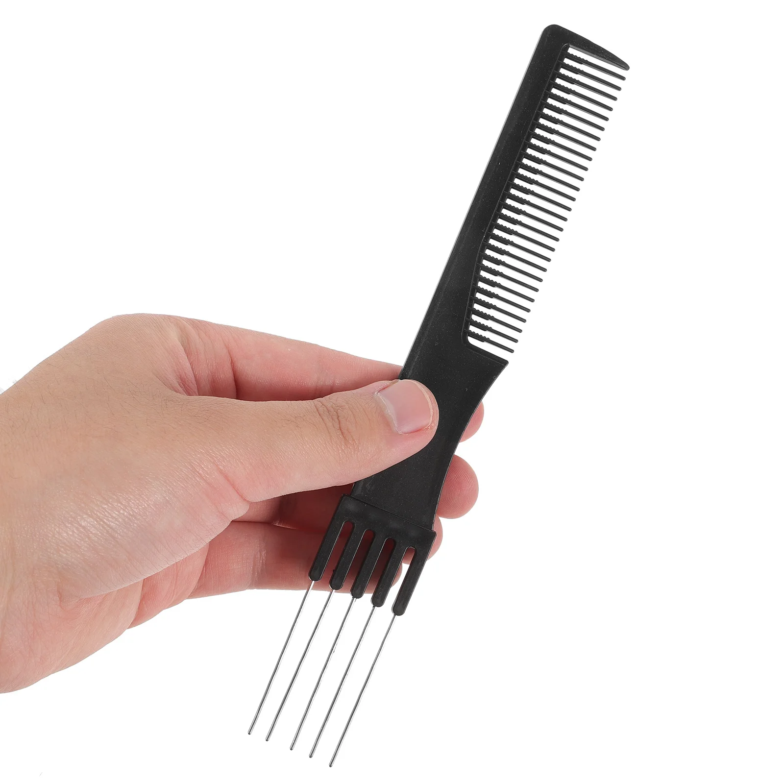 

5Pcs Steel Needle Hair Pick Comb 2in1 Durable Metal Plastic Professional Hairdressing Styling Tool Hair Pick Comb