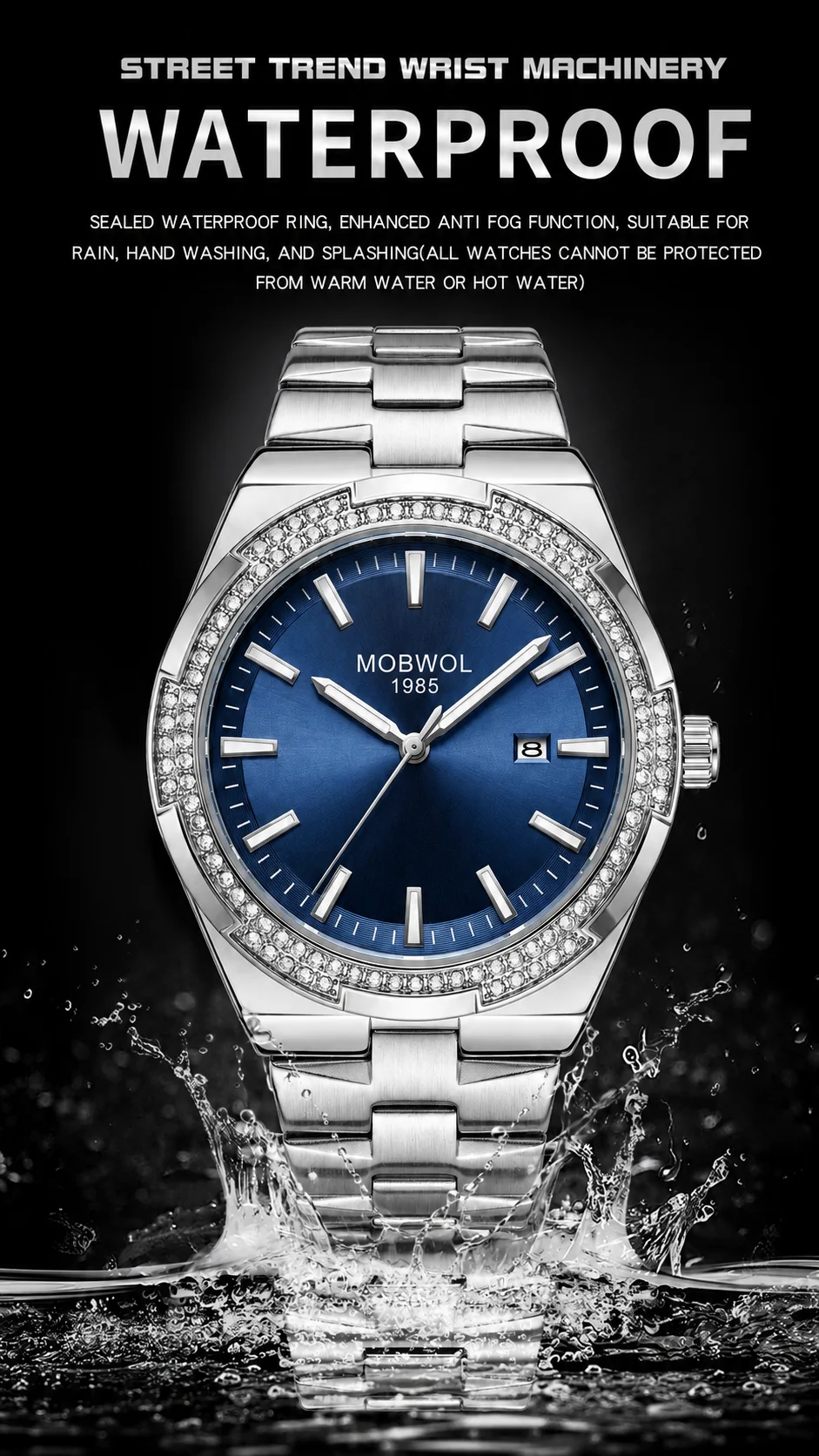 MOBWOL Элегантные мужские квар – обзор и цена Anti-Magnetic Watch