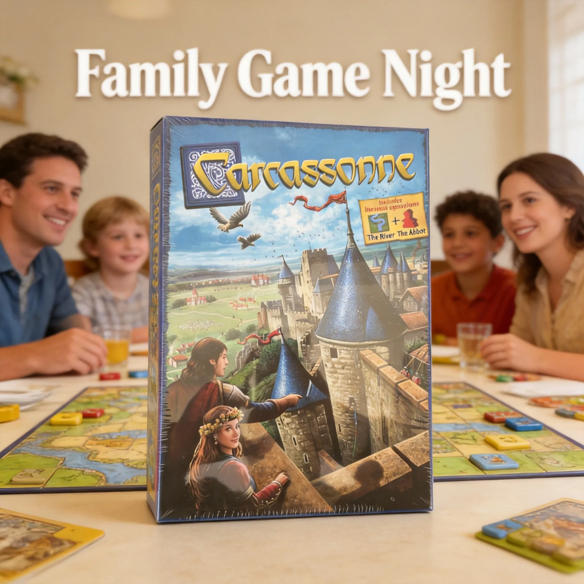 Carcassonne （English Edition） - Medieval Strategic Board Game for Family Game Nights, Build Your Kingdom