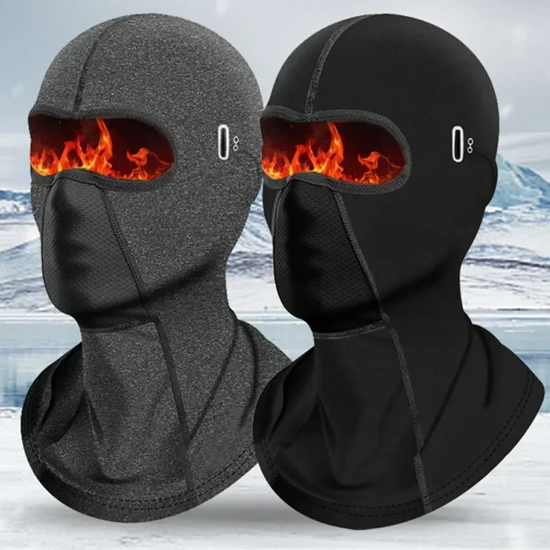 

Winter Warm Fleece Balaclava Hat Motorcycle Full Face Mask Cycling Helmet Cap Dustproof Windproof Face Cover Neck Warmer Scarf