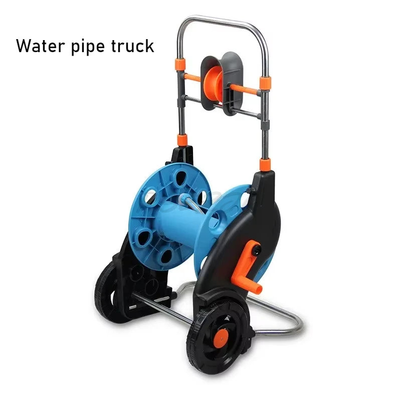 Portable Hand Pushed Water Pipe Truck for Garden Household Car Washing Use Water Gun Rack