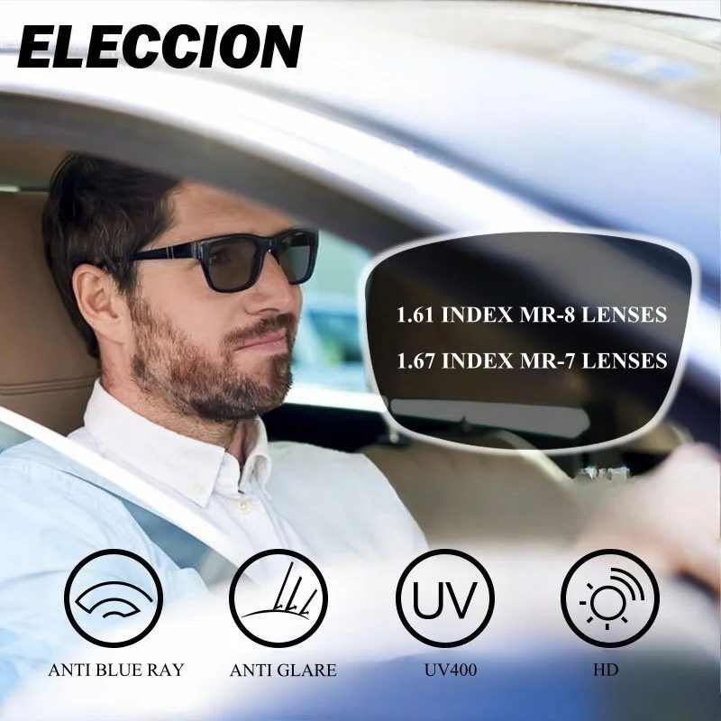 eleccion-prescription-lenses-anti-glare-transition-gray-driving-crystal-myopia-recipe-glass-photochromic-dark-in-the-car