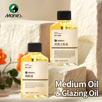 Pittura a olio di Marie Pittura artistica con torpenna Miscelazione di colori inodore Pittura più sottile a olio Miscelazione media Olio liquido lucido 100ml