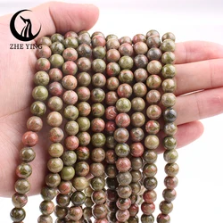 Wholesale Cheap Unakite Beads Natural Stone Beads For Jewelry Making Round Shape Loose Beads DIY Necklace Bracelet Accessories