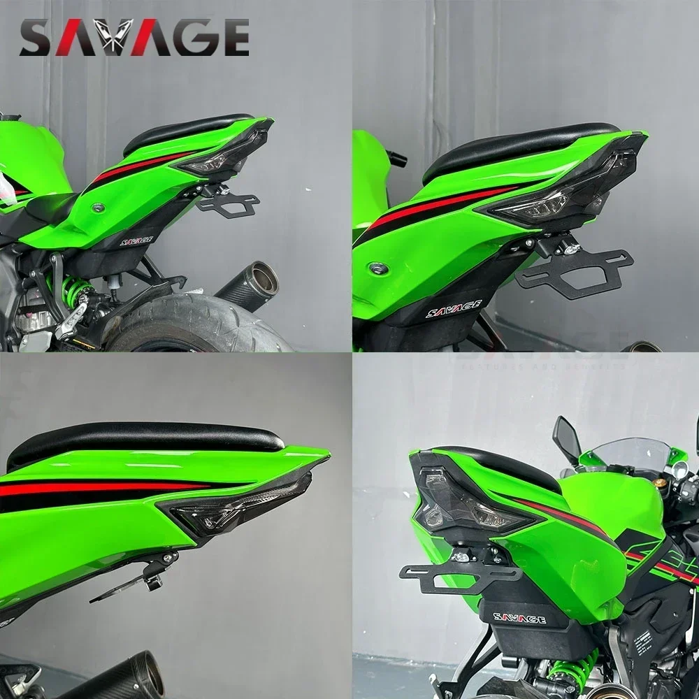 2024 Hidden Motorcycle License Plate Holder For KAWASAKI NINJA ZX4R ZX4RR ZX25R Tail Tidy Invisible Fender Eliminator Bracket