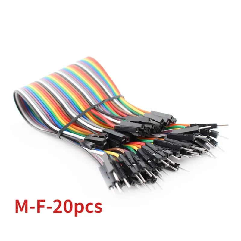 20–40 Stück 20 cm Dupont-Draht, Stecker auf Stecker + Buchse auf Buchse und Stecker auf Buchse, Kabel, DIY-Elektronikdraht, Steckbrett-Überbrückungsdraht