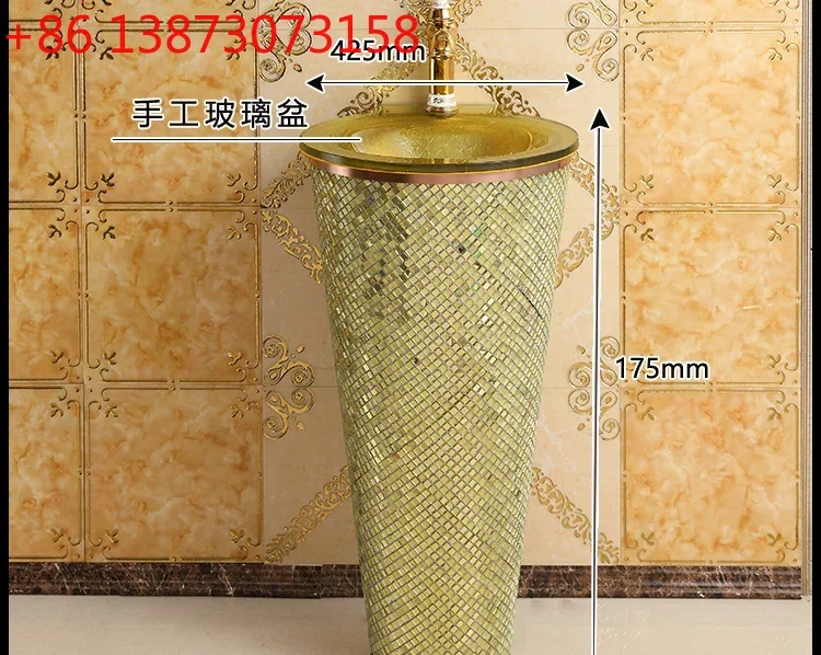 European bar column basin washbasin toilet vertical integrated washbasin floor type
