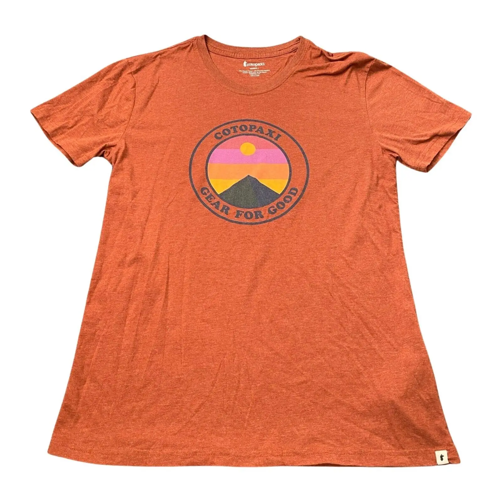 Cotopaxi T Shirt Womens Large Organic Cotton Poly long or short sleeves