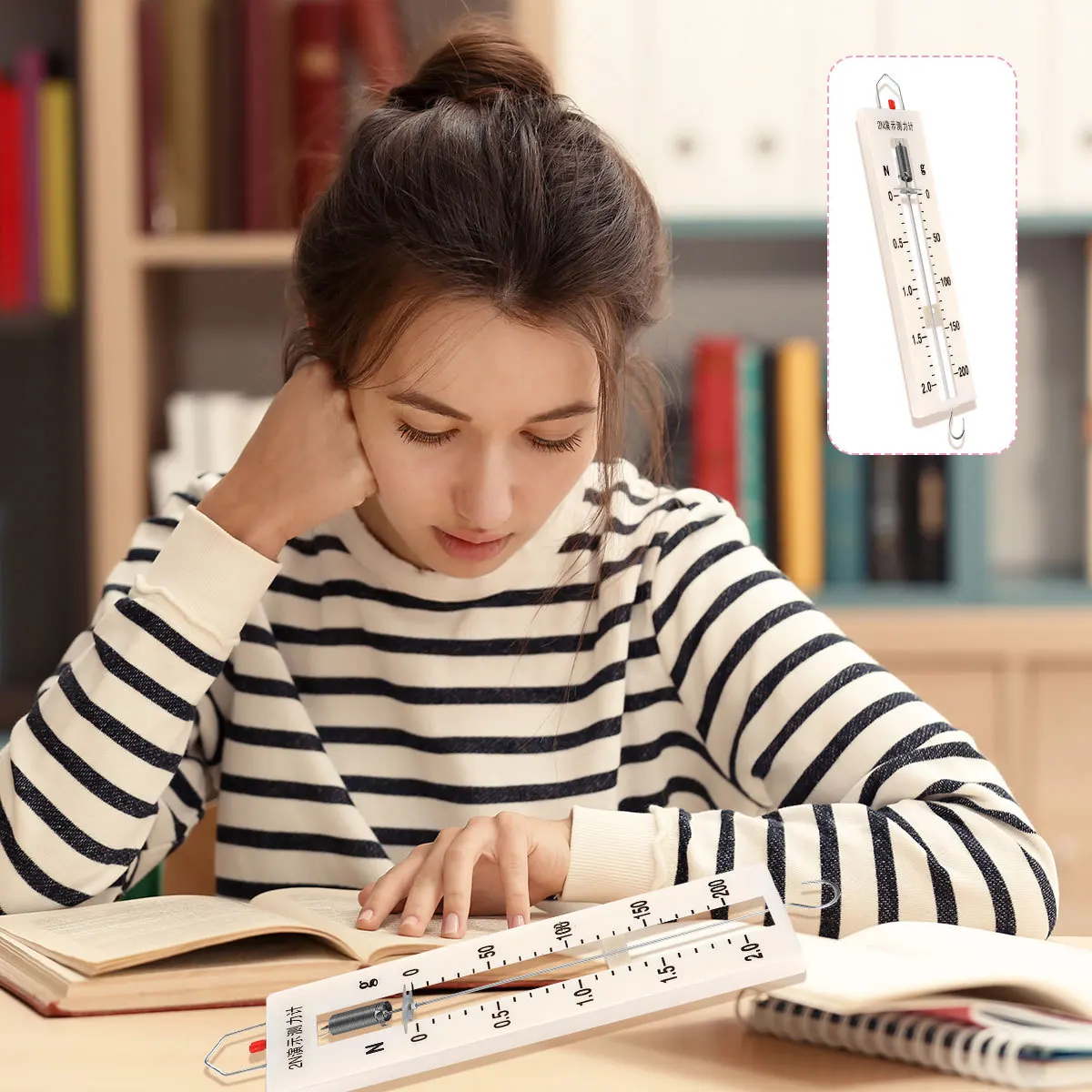 

1Pcs Spring Dynomometer Strong Corrosion Resistant Physical Mechanics Tool for Physics Experiments Laboratory Force Measurement