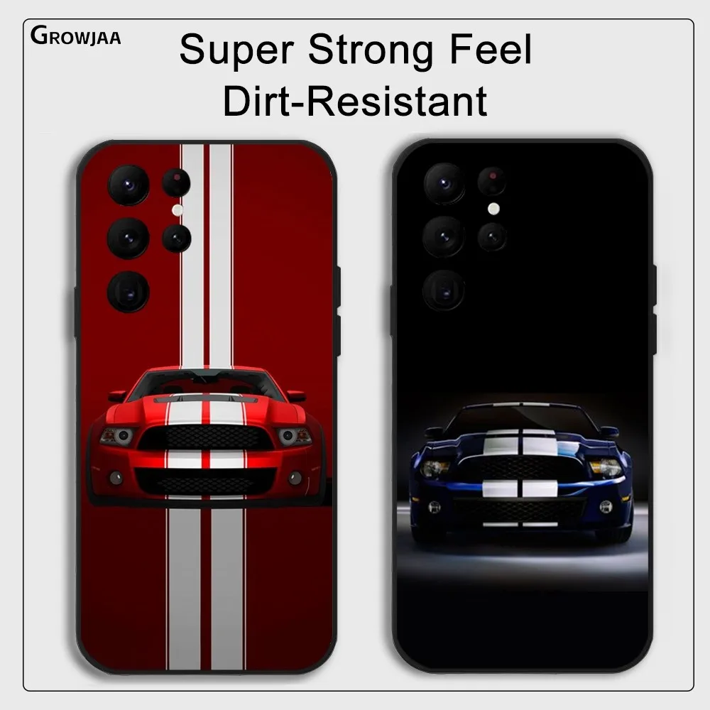 Cool Cars M-MustangS Phone Case for Samsung Galaxy S24 Ultra S22 S23 Ultra S21 S20 Protective Silicone Funda