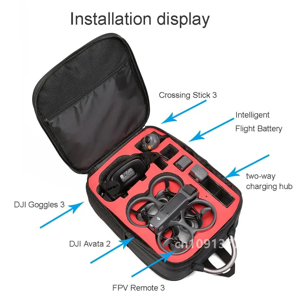 For DJI Avata 2 Backpack Flight Glasses 3 Storage Bag For DJI Avata 2 Remote Control Storage Case