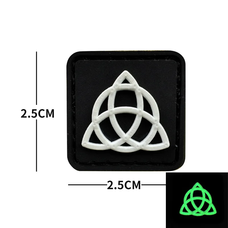 Celtic Symbols PVC Morale Badge for Tactical Backpack Viking Hook&loop Patches 3D Rubber Talisman Triquetra Emblem Islamic Sign