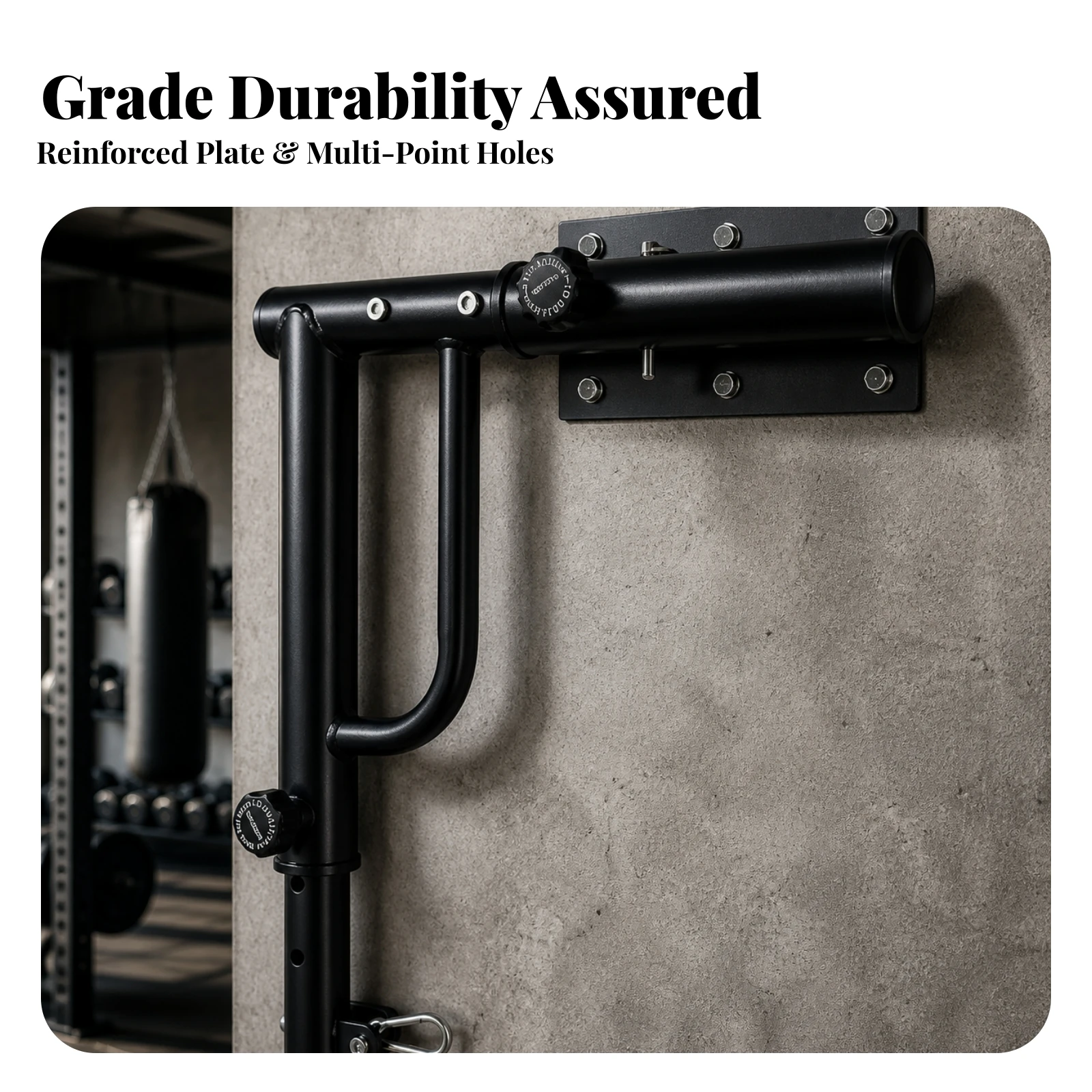 Wall Mount Bracket Space-Saving Heavy Bag Wall Mount with Adjustable Arm for Combat Artists, Training Room, Garage