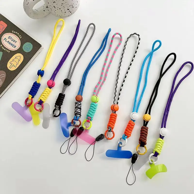 New 100pcs Mobile Phone Lanyard Rope Wrist Pendant  Key Chain Wholesale Women Men Multicolour