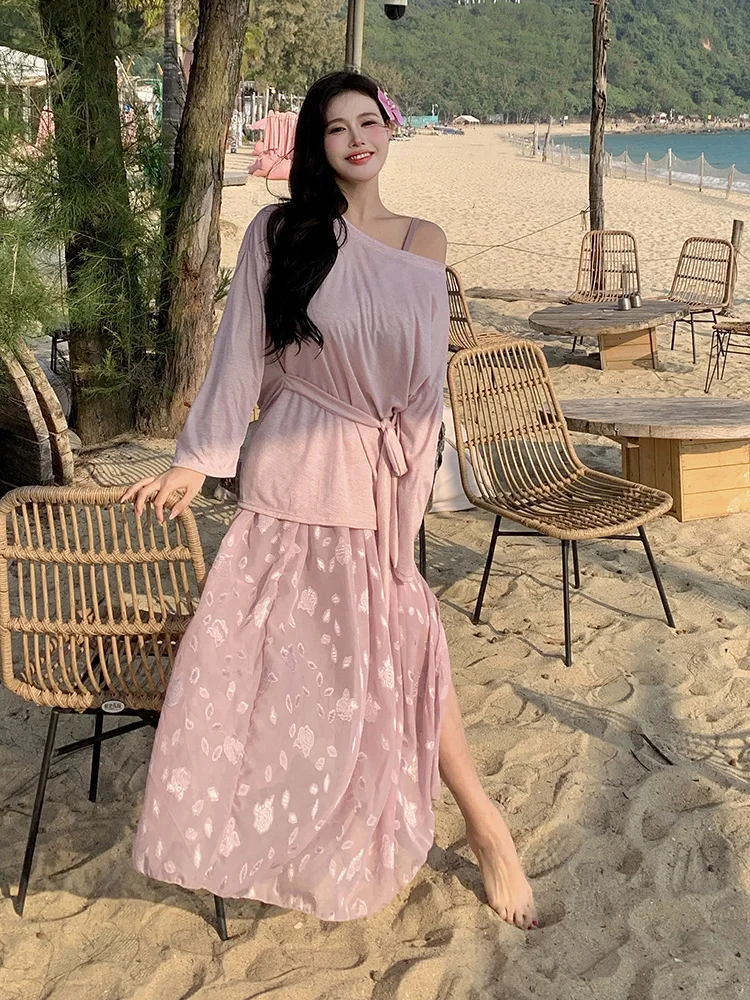 

Сексуальный комплект бикини большого размера для женщин: купальник с эффектом похудения, пляжный, раздельный, с подкладкой на груди, без косточек