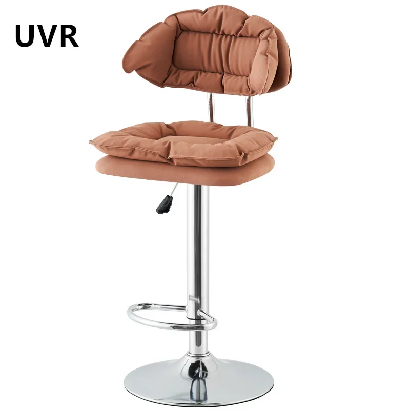 UVR Home Bar Stools Kitchen Dining Room Chairs Bedroom Makeup Backrest Stools Cashier High Chair Bar Salon Lift Bar Stools