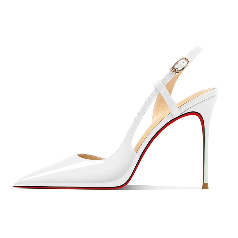 

Naked color buckle with high-heeled shoes for women, 2025 new summer style pointed and slim heels, stylish toe sandals for women