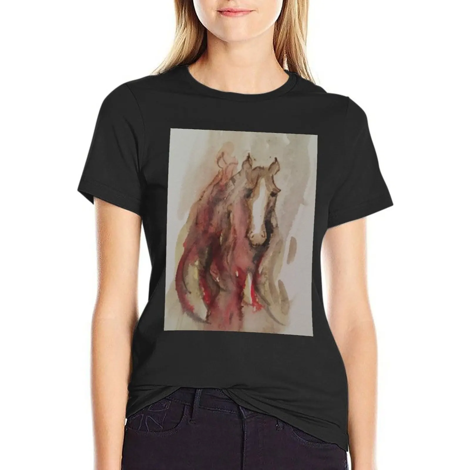 

Running Horse T-Shirt cute tops tops cute clothes Woman clothes