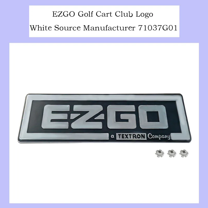 

Ezgo Golf Cart Club Logo White Source Manufacturer 71037g01