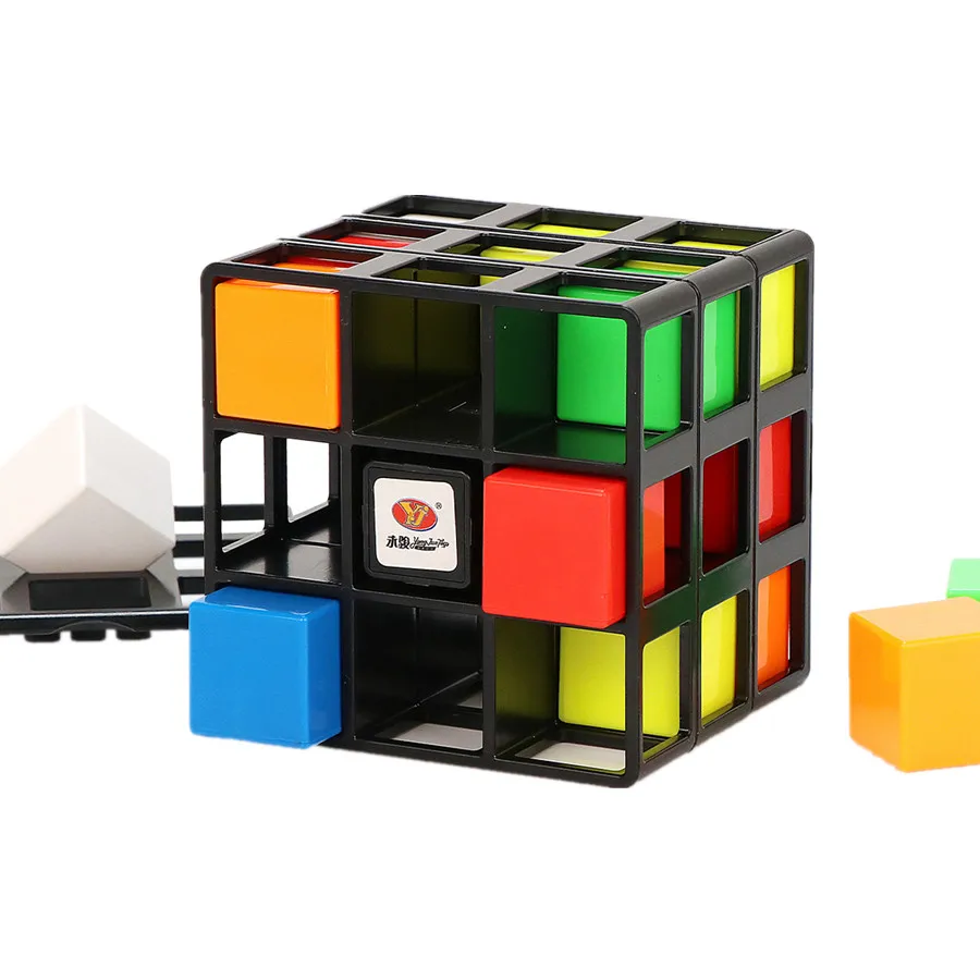 Children's Puzzle Toys New Tic-tac-toe Cage Magic Cube Toys Creative Fun Three-order Rotating Assembling Magic Cube Game Toys