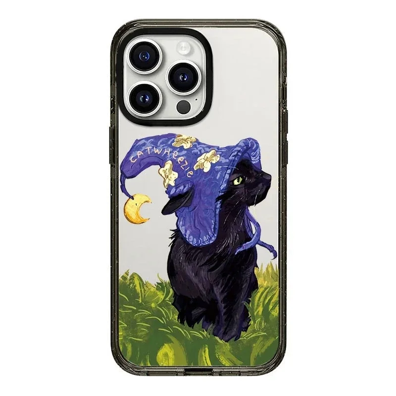 

2.0 Version Acrylic Upgrade Border Cat Phone Case Cover for IPhone 11 12 13 14 15 Pro Max Case for IPhone 15 Pro Max