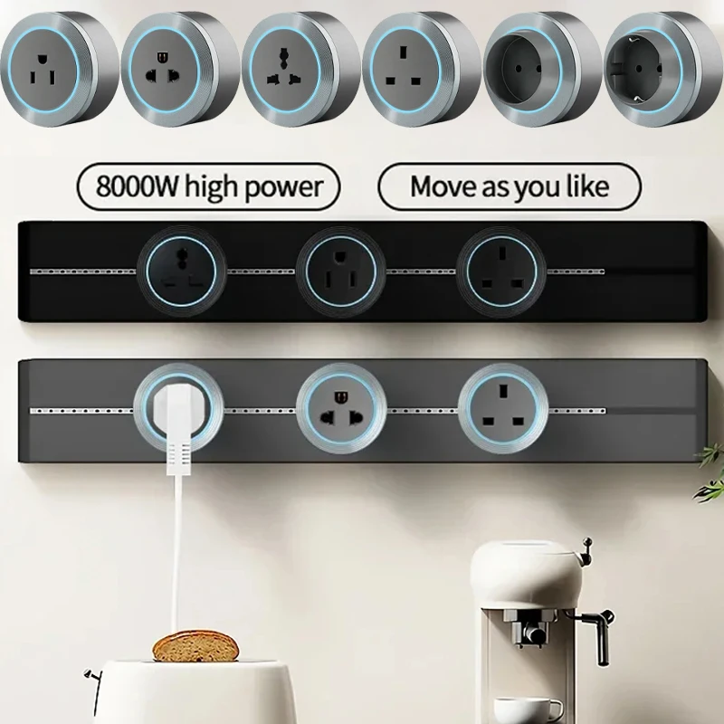 

Power Track Socket Home Appliances Pop Electric Plug Adapter UK FR US EU Standard Wall Socket With Usb Embeded And Surface