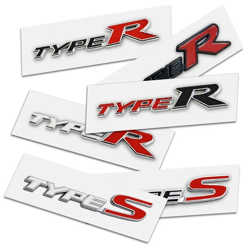 3d Metal Type S Logo Type R Emblem Letters Car Trunk Badge For Honda Civic Accord CRV Hrv Jazz FK2 FN2 EP3 Sticker Accessories