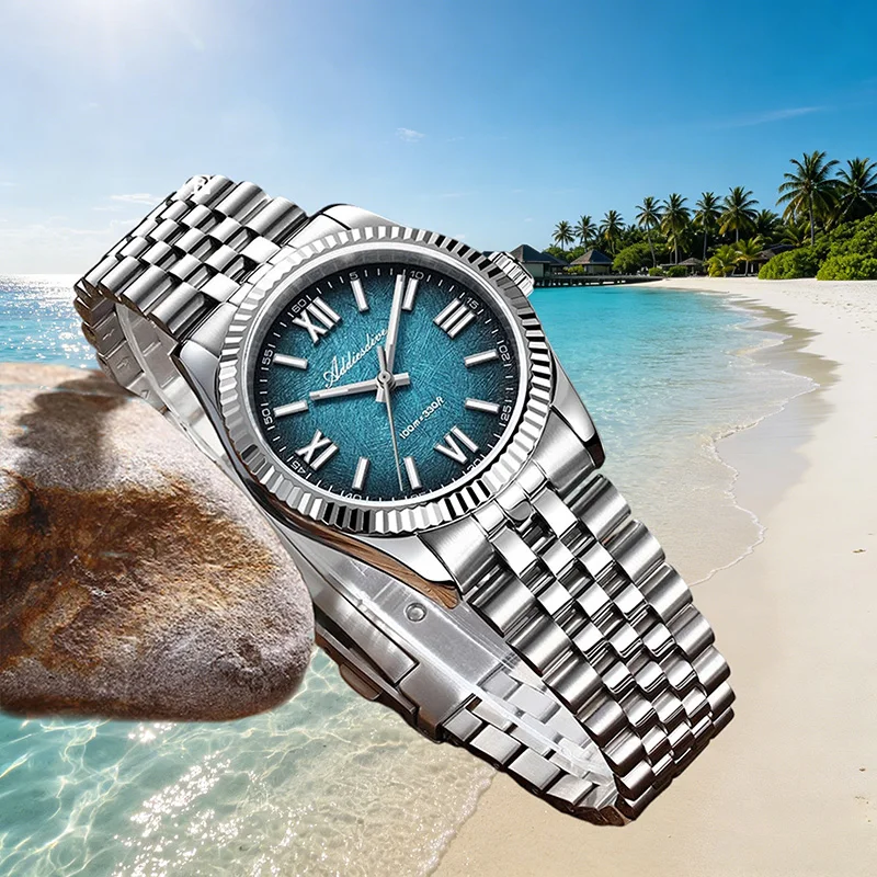 

ADDIESDIVE Luxury Quartz Wristwatches vh31 Movement Sapphire Mirror Luminous Pointer Men's Watch 100m Waterproof Leisure Watches