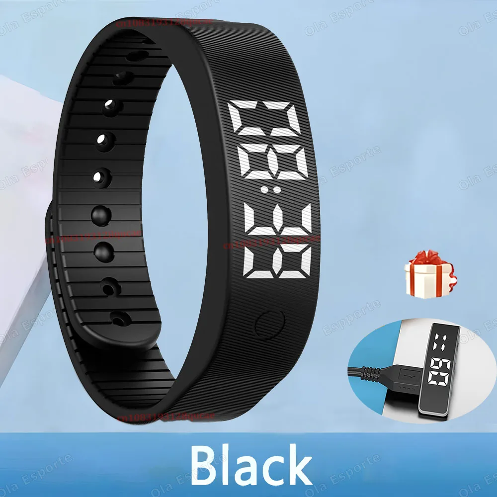 Vibrationswecker für Tiefschläfer, geräuschloses Weckgerät, Smart-Armband für Männer und Frauen, verstellbares, tragbares Vibrations-Armband Ht30