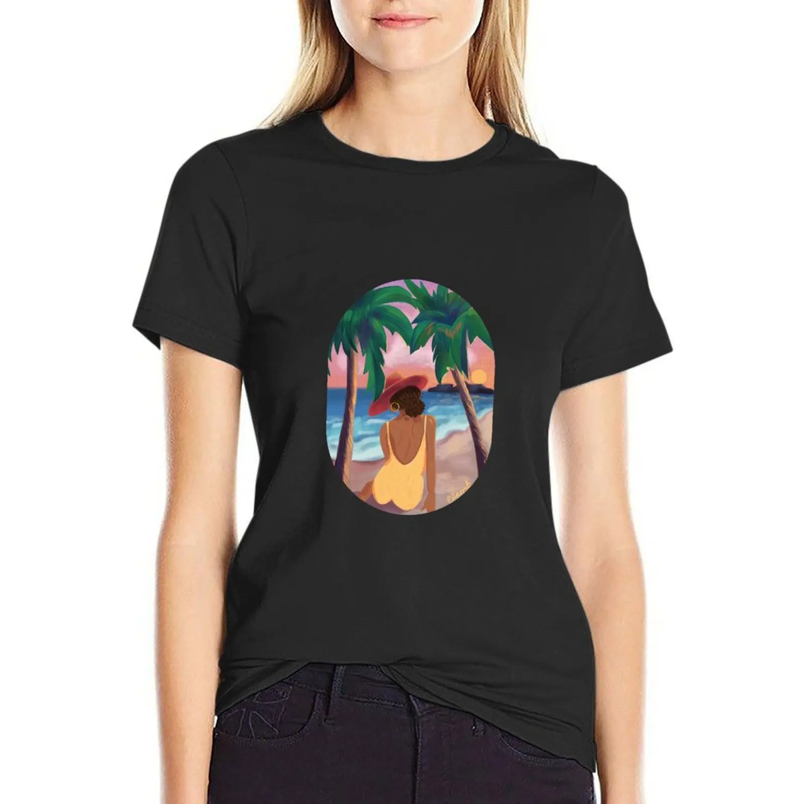 

Mama’s Sunset Beach Vavaction T-Shirt quick-drying cute clothes customs design your own cute tops tight shirts for Women