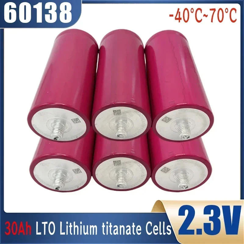 

2.3V 30Ah 60138 Lithium Titanate Battery LTO Cell 30000 Cycles Deep Cycle Replacement 66160 for Hybrid Ccar Aautomobiles Buses