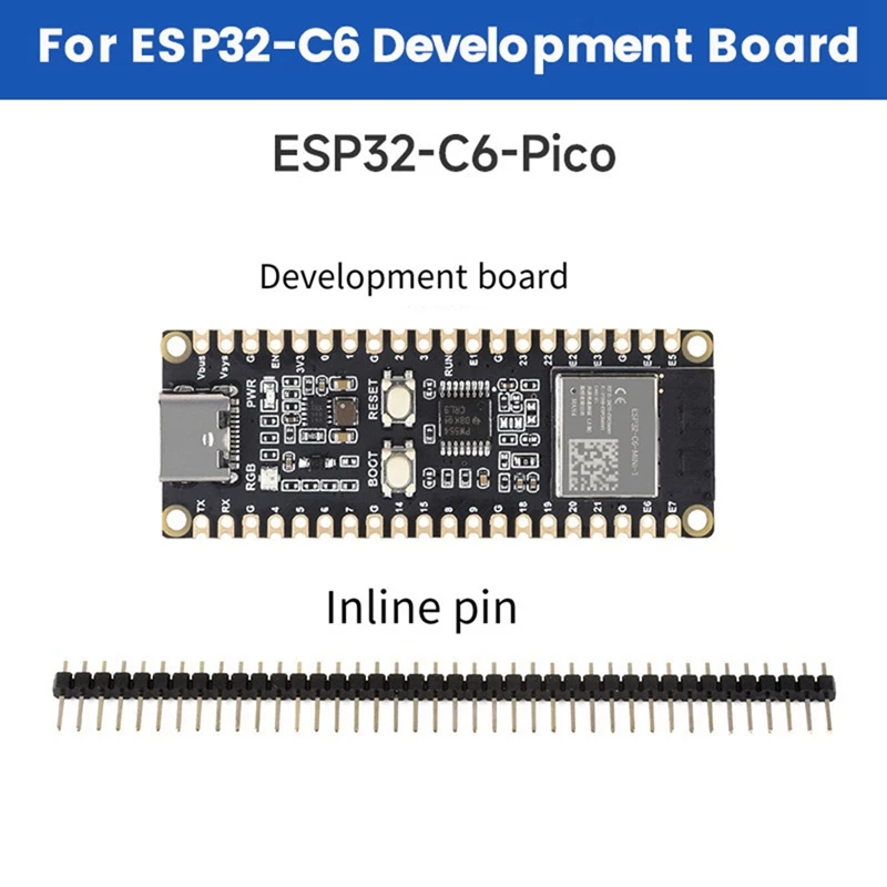 

ESP32-C6-Pico Development Board Wifi 6 Microcontroller ESP32-C6-MINI-1 Module Supports For ESP-IDF