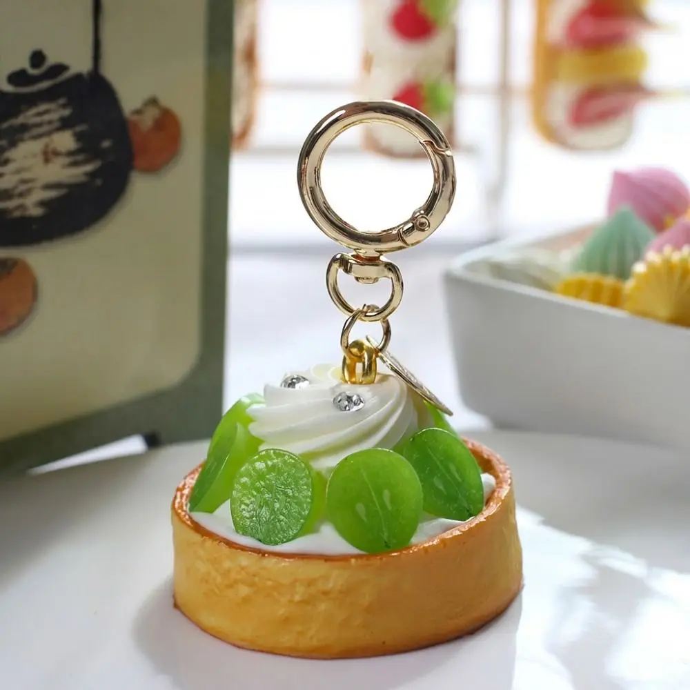 New Fruit Dessert Simulated Bread Keychain Mini Multi-purpose Bag Pendant Gift DIY Keyring Bag Accessories