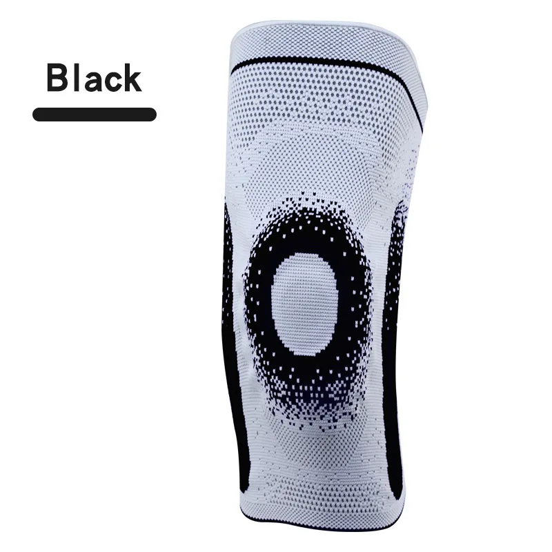 وسادات ركبة من النايلون السيليكون ثلاثية الأبعاد للحياكة المسطحة، قابلة للتنفس، ماصة للعرق، شريط زنبركي مرن مع فتحات تهوية #6