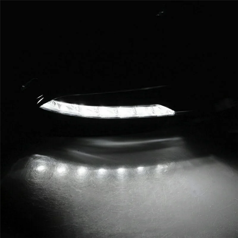 #229D Car LED Fog Lamp DRL Daytime Running Light for Mercedes Benz W204 C Class C300 2008-2011 Left (Black)