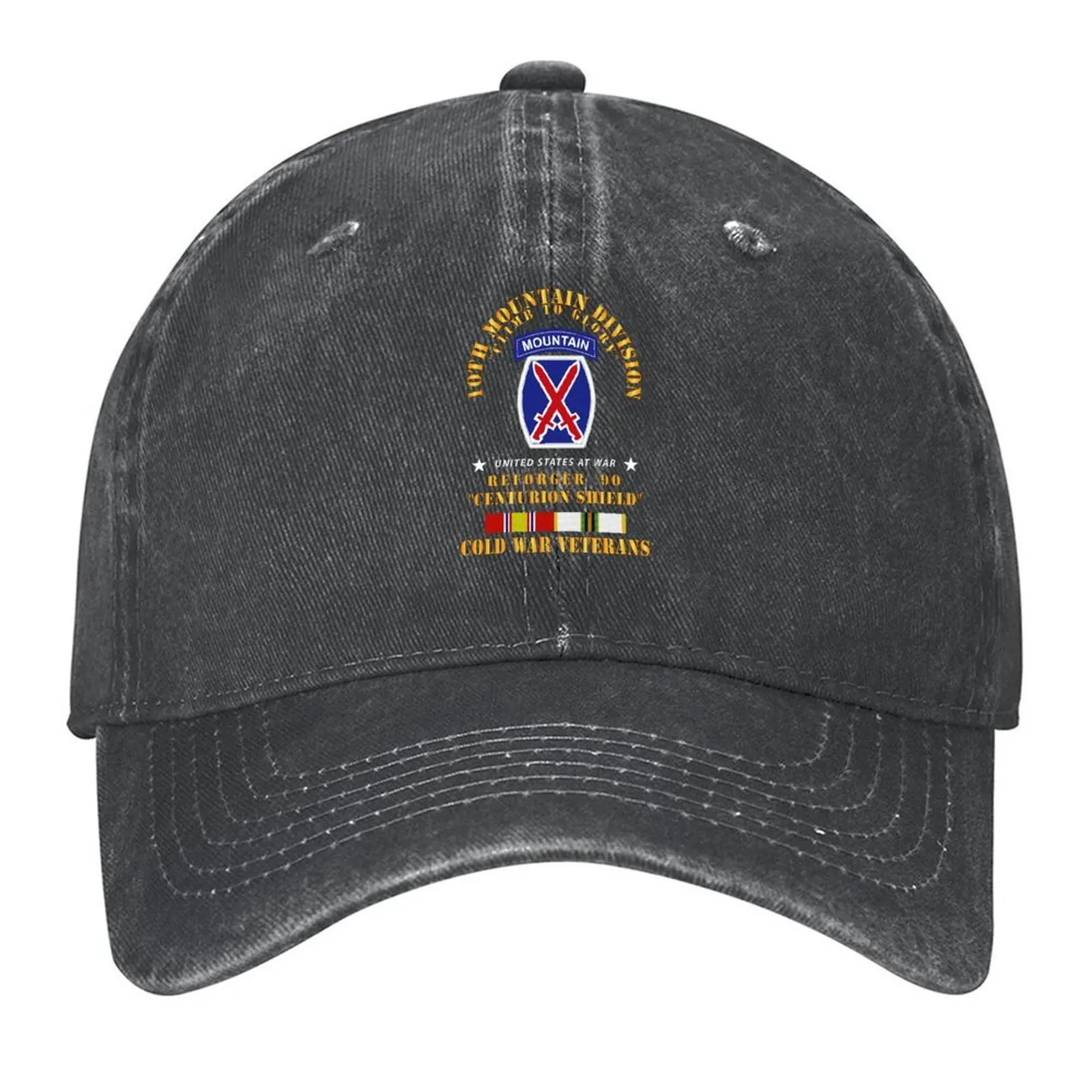 

10th Mountain Division - Climb to Glory - REFORGER 90, CENTURION SHIELD- COLD X 300 Baseball Cap foam party Hat Women's Men's