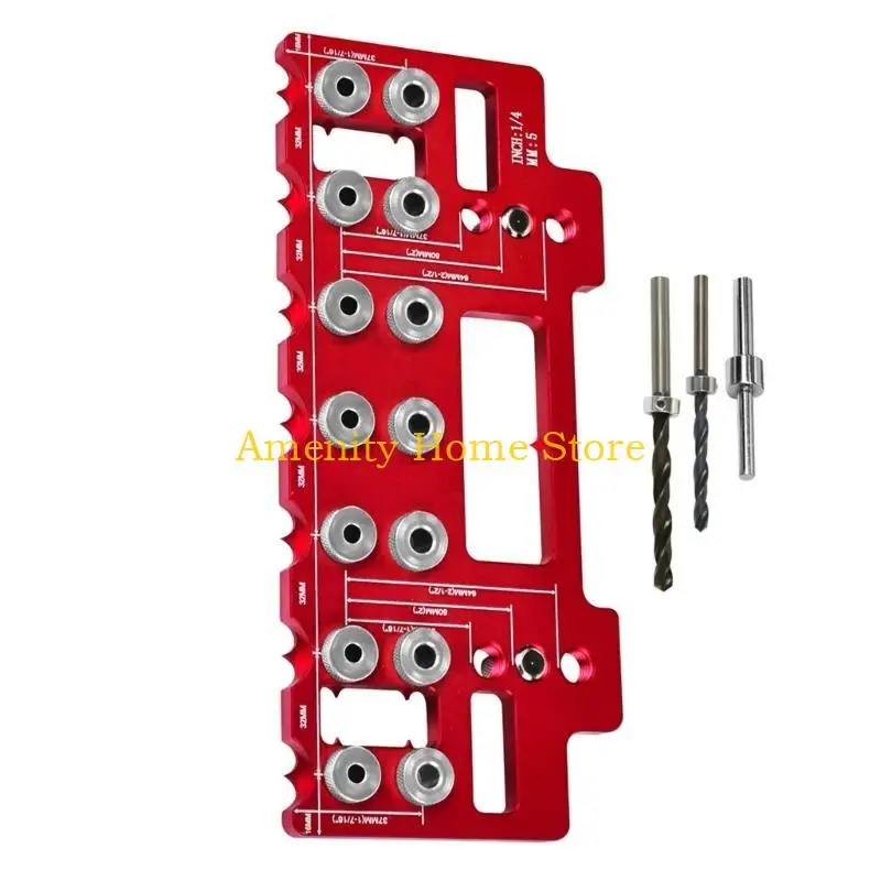 

F26C Приспособление для полочного штифта Направляющая для сверления полочного штифта 1/4 Шаблоны для точного монтажа в шкафу