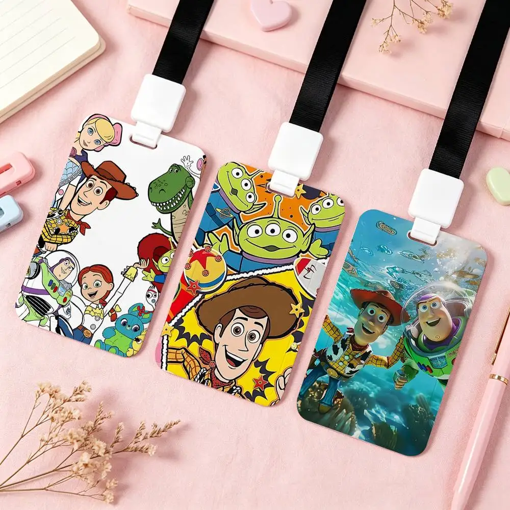 Cute T-Toy Story-S NFC Contactless Sliding Card Sleeve For Student Cards, Bus Cards, ID Cards, And Work Permits
